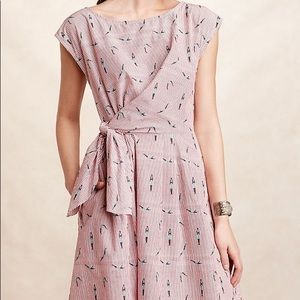 Anthropologie Pinstripe Divers Dress